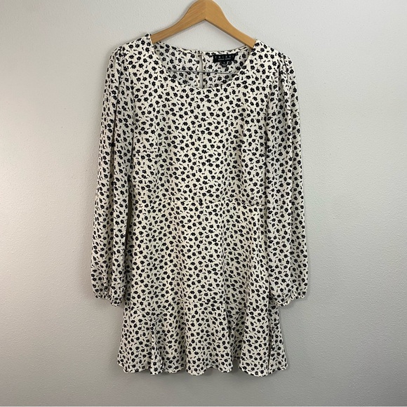 ✨Trixxi Black and‎ White Floral Mini Dress Women's Size Large - Picture 1 of 8